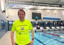 Alex Davis started his challenge with a 1.5km swim at Blackbird Leys Pool
