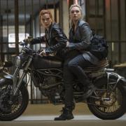 Undated film still handout from Black Widow. Pictured: Scarlett Johansson as Black Widow/Natasha Romanoff and Florence Pugh as Yelena Belova. PA Feature SHOWBIZ Download Reviews. Picture credit should read: PA Photo/Marvel Studios/Jay Maidment. All