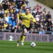 Ciaron Brown on the ball for Oxford United
