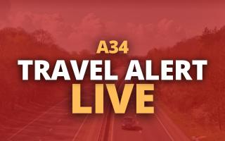 Heavy A34 delays due to incident