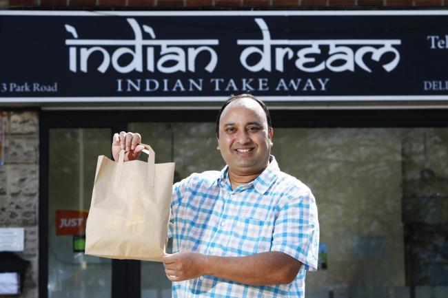 Indian Dream takeaway is offering free meals to NHS, Police and other key workers..Pictured is Hasnath Miah..23/04/2020.Picture by Ed Nix.