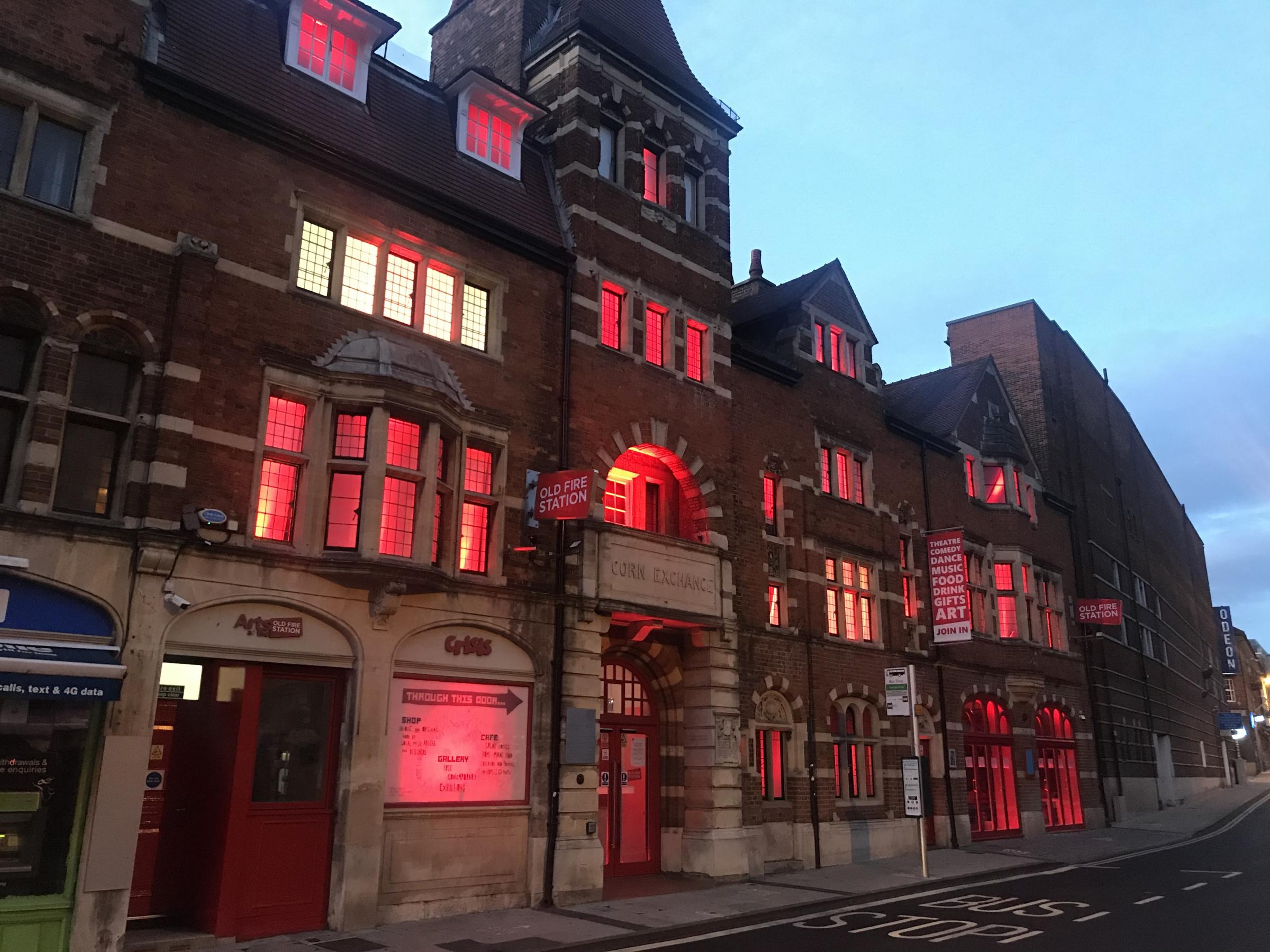 Oxfordshire theatres, such as the Old Fire Station, lit up their buildings with red light last July to highlight the financial emergency in the sector. Many will do the same tonight