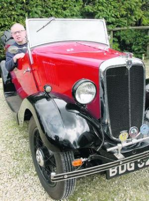 Club chairman Roger Needle in his Morris Eight