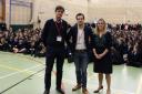 Election candidates Alistair Fernie, James Fredrickson and Louise Staite at Headington School. Picture: Headington School.