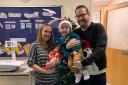 The Partlett family in the John Radcliffe Hospital over Christmas. Picture: Michelle Partlett