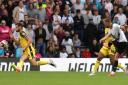 Conor Hourihane fires home Derby County's winner against Oxford United Picture: Richard Parkes