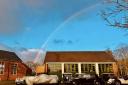 Rainbow over Bicester Heritage