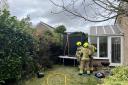 Firefighters were called to the garden after the hedge set alight.