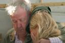 Jeremy Clarkson consoling partner Lisa Hogan