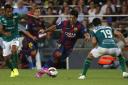 Luis Suarez made his debut for Barcelona against Mexican side Leon on Monday night