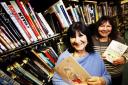 Lorraine Lindsay-Gale, front, and librarian Katy Treadgold at Oxford Central Library
