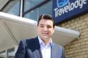 Travelodge UK chief executive Peter Gowers on a visit to Pear Tree Travelodge