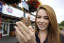 Secure: Assistant manager outside Alisons Animals, Zoe Johnson, with Daisy the guinea pig