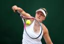 Jordanne Whiley hits a backhand during her first round defeat to Yui Kamiji at Wimbledon Picture: Steven Paston/PA Wire