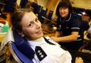 Police chief makes her 100th blood donation