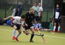 Jacob Deacon (above, in black) on the attack for Witney during their fine win over Amersham & Chalfont                  Pictures: Ed Nix