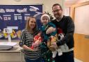 The Partlett family in the John Radcliffe Hospital over Christmas. Picture: Michelle Partlett