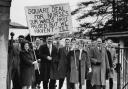 Nurses and factory workers demand a square deal for NHS staff in April 1962