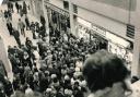 Crowds in the Westgate Centre in 1972 for a shop opening