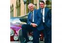 John Thaw and Kevin Whately  (and that famous red Jag) in an early episode of Inspector Morse.