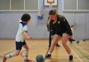 A girls only football session