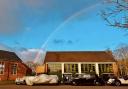 Rainbow over Bicester Heritage