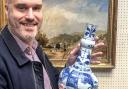 Antiques expert Paul Fox with the vase