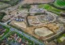 An aerial view of the Bellway Homes site