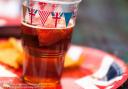 Bunting Covered Pimms Glass