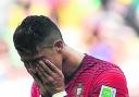 Cristiano Ronaldo shows his dismay