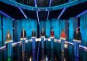 Who will get your vote?: Flashback to the ITV Leaders’ Debate last month. Left to right are Green Party leader Natalie Bennett, Liberal Demorcrats leader Nick Clegg, UKIP’s Nigel Farage, Labour leader Ed Miliband, Plaid Cymru leader Leanne Wood,