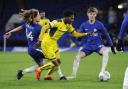 Isaac Buckley-Ricketts hit the woodwork for Oxford United at Stamford Bridge  Picture: David Fleming