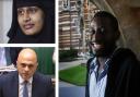 Clockwise from top left: Shamima Begum (screengrab from ITV news); Oxford University student Roy Celaire (Ed Nix/ Oxford Mail) and Home Secretary Sajid Javid.