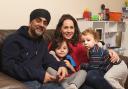 Jess and Kulwant Virdee with sons Reuben, 5, and Hari,2.