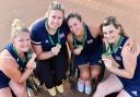 Jordanne Whiley (left) shows off her bronze medal with her Great Britain teammates in Israel Picture: LTA