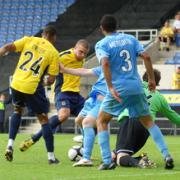Mark Creighton fires home a dramatic injury time winner