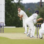 Banbury’s Joe Thomas delivers during his spell of 3-52Pictures: Ed Nix