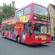 Local people flocked to ride City Sightseeing buses