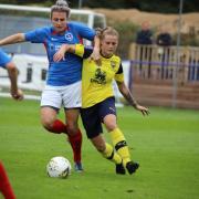 Oxford United’s Ellie Searle battles for the ball Picture: Darrell Fisher
