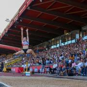 Alice Hopkins won the long jump at the Loughborough International Picture: Olly Harrison