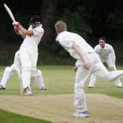 Cumnor opener Adam Cook adds to his total in the Tier 1A clash with Sandford St Martin  Picture: Ed Nix