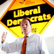 Simon Hughes, campaigning in Oxford East yesterday