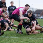 Willie Ryan scores Chinnor’s second try in their narrow defeat to Birmingham Moseley Picture: Simon Cooper