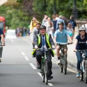 Cyclists in Oxford city centre