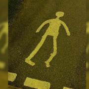 A 'drunk' road marking has been spotted in Witney. Picture: Spotted Witney