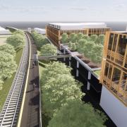An artist impression of the Oxford South Station.