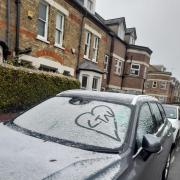 Heart scrawled on snow-covered windscreen praises LTNs