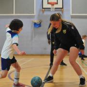 A girls only football session