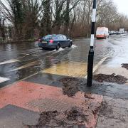 Tricky driving conditions in Osney Mead earlier this year