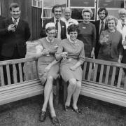 Cheers! Two new seats – and a tasty glass of wine - at the Churchill Hospital in 1974